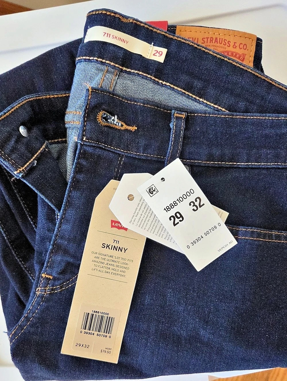 Tall Levi's 711 Skinny Jeans Size 29x32
